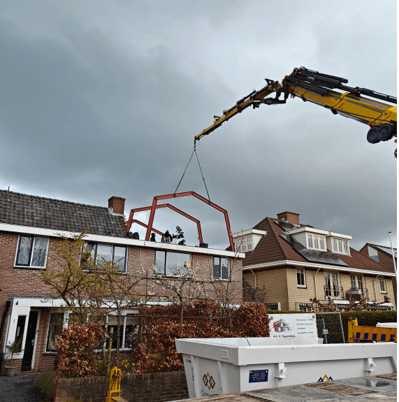 Foto van project: Staalconstructie opbouw & uitbouw in Hillegom 