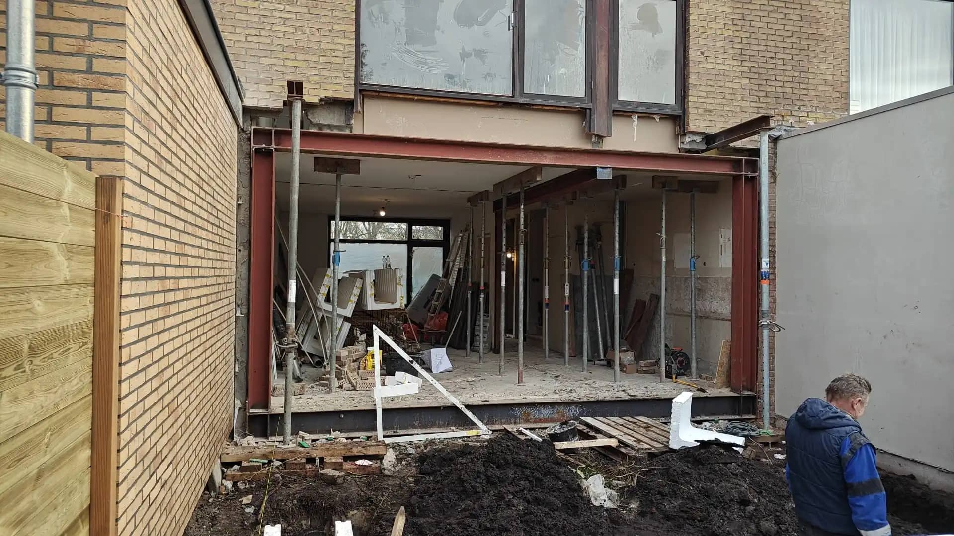 Staalconstructie uitbouw op de Ringdijk, Amsterdam